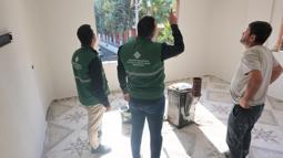 Yangında hasar gören evler belediye desteğiyle yeniden ayağa kalkıyor