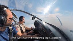 Tek motorlu iki uçakla 4 bin 500 feet’te evlilik teklifi