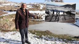 Erciyes'in eteklerinde heyelan riski nedeniyle taşınan mahalledeki bin yıllık 'Roma havuzu' tahrip edildi