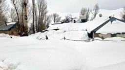 Van’da 76 yerleşim yerinin yolu kapandı; kırsal mahallede evler kara gömüldü