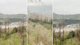 Rize'de gökyüzünde süzülen şahin sürüsü kamerada