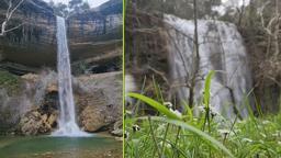 Kuruyan şelaleler coştu, seyirlik görüntüler oluştu