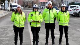 Kars trafiği, kadın polislere emanet