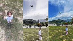 2 yaşındaki İnci, emziğe dronla veda etti