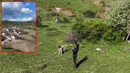 Arazideki çobanlara dronla 'şeker' gönderdiler