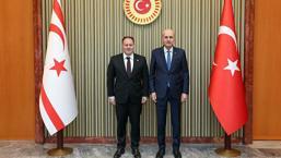 TBMM Başkanı Kurtulmuş, KKTC Meclis Başkanı Öztürkler ile bir araya geldi