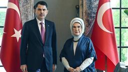 Emine Erdoğan, Bakan Kurum'u kabul etti