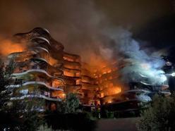 İzmir'de lüks sitede yangın/ Ek fotoğraflar