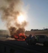 Amasya'da kazadan sonra alev alan otomobildeki 3 kişi yanarak öldü, 1 yaralı
