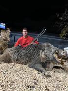 Bahçesine zarar verip, köpeğine saldırdığını söylediği 397 kiloluk domuzu öldürdü