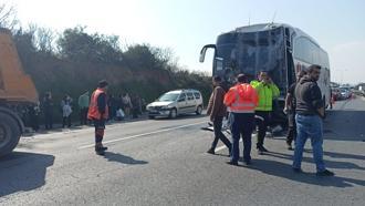 TEM’de zincirleme kaza; Ankara yönü ulaşıma kapandı (1)