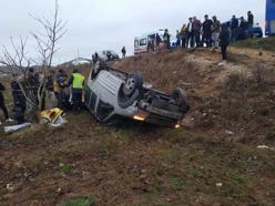 Malatya'da, hafif ticari araç devrildi: 8 yaralı