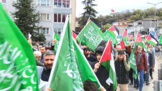 İstanbul - ABD Başkonsolosluğu’na yürüyen grup İsrail'i protesto etti