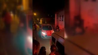 Safranbolu'da ihbara gelen polislere pasta, meşale ve davullu karşılama
