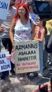 İstanbul - Saraçhane'de Adalar sakinlerinden elektrikli minibüs protestosu