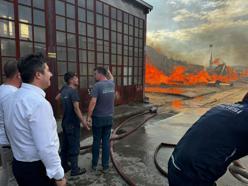 Yenişehir'de kereste fabrikasında yangın / Ek fotoğraf