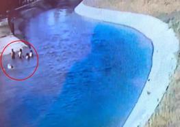 Abdullah’ın, sulama kanalında boğulma tehlikesi geçirdiği anlar kamerada