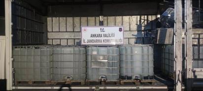 Ankara'da 6 milyon değerinde 10 bin litre etil alkol ele geçirildi