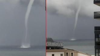 Giresun açıklarında hortum oluştu