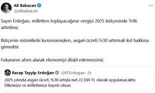 Ali Babacan: Asgari ücreti yüzde 30 artırmak kul hakkına girmektir