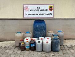 Nevşehir'de 471 litre kaçak şarap ele geçirildi