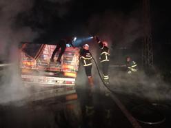 Hatay’da TIR yandı