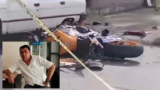 Otomobile çarpan motosikletin sürücüsü öldü; kaza kamerada