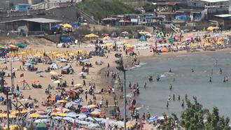 İstanbul - Şile'deki plajlarda bayram hareketliliği