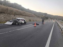 Otomobil, istinat duvarı ile başka araca çarptı; 1 ölü 1 yaralı / Ek fotoğraf