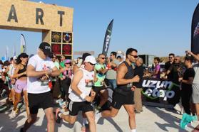 Runfire Salt Lake Ultra Trail Maratonu, Tuz Gölü'nde renkli görüntülerle başladı / Video eklendi