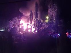 Evde çıkan yangında 2 kişi yaralandı