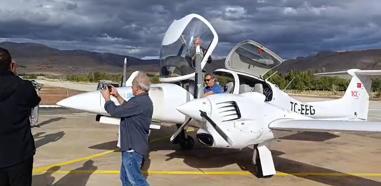 Nuri Demirağ'ın doğduğu ilçeye 84 yıl sonra ilk uçak indi