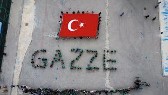 Sivas’ta öğrenciler 'Gazze' için tek yürek oldu