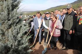 Denizli'de 15 bin 100 fidan toprakla buluştu