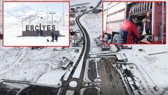 Erciyes Kayak Merkezi’nde itfaiye ekipleri 7/24 görevde