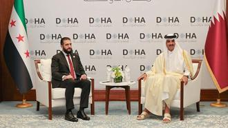 Suriye Cumhurbaşkanı Şara, Doha'da Katar Emiri Al Sani ile görüştü