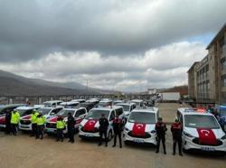 Kırşehir’de emniyet ve jandarmaya törenle 73 araç verildi