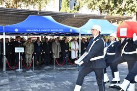 Kalp krizi sonucu hayatını kaybeden polis, son yolculuğuna uğurlandı