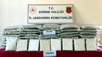 Edirne'de 97 kilo skunk ve 9 kilo kokain ele geçirildi