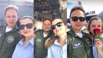Şehit üsteğmenin eşi, düşen uçakta birlikte çekildikleri fotoğrafları paylaştı