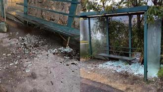 Beykoz'da otobüs duraklarının camlarını kıran 2 şüpheli yakalandı