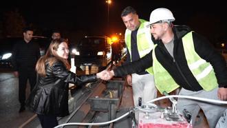 İller Bankası Kavşağı'nda yol çalışması