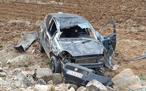 Gaziantep’te takla atan otomobilin sürücüsü yaralandı