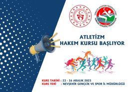 Nevşehir’de ‘Atletizm Hakemlik Kursu’ başlıyor