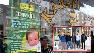 Kuşadası’nda erkek kuaförleri SMA’lı Teoman bebek için seferber oldu