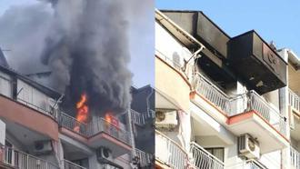 Manisa'da evde yangın; 3 kişi dumandan etkilendi, 6 kedi öldü