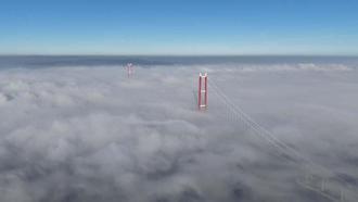 1915 Çanakkale Köprüsü siste kayboldu