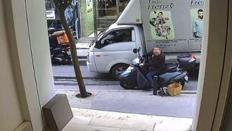 Şişli'de taşlama makinesi hırsızlığı kamerada