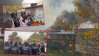 Adana'da adadaki kaçak işletmelerin yıkımı için işlem başlatıldı, bazı kişiler direnip iş yerini yaktı