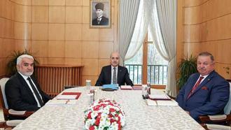 TBMM Başkanı Kurtulmuş, Yapıcıoğlu ve Bekin'i kabul etti